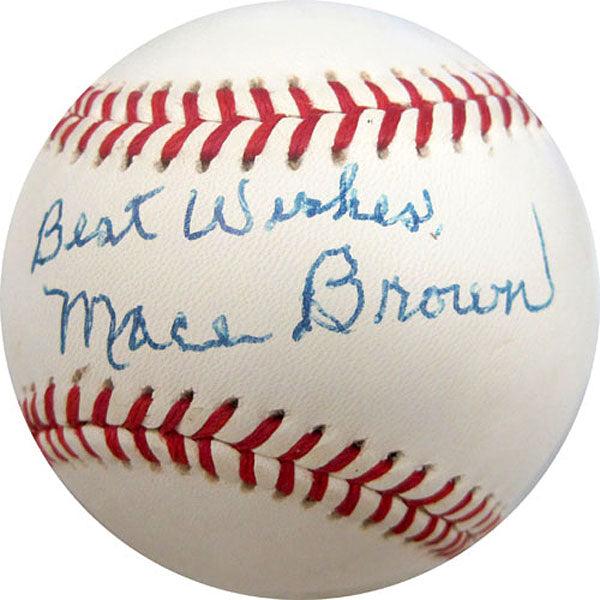 Mace Brown Autographed / Signed Baseball (JSA)