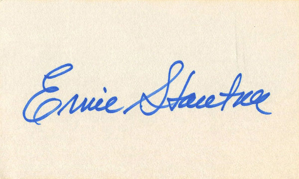 Ernie Stautner Autographed / Signed 3x5 Card