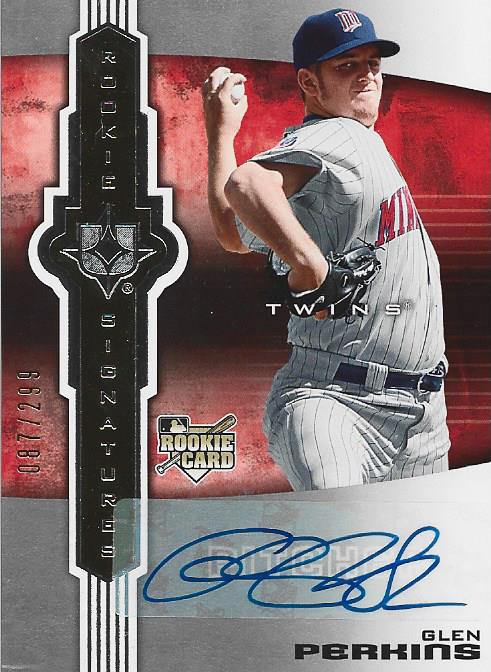 Glen Perkins Autographed 2007 Upper Deck Rookie Card #87/300