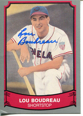 Lou Boudreau Autographed / Signed 1989 Pacific Card