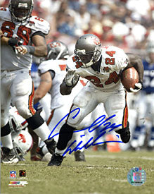 Cadillac Williams Autographed / Signed Running with the Ball 8x10 Photo