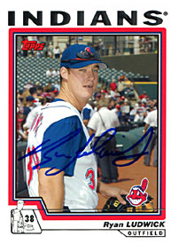 Ryan Ludwick Autographed / Signed 2004 Topps No.458 Cleveland Indians Baseball Card