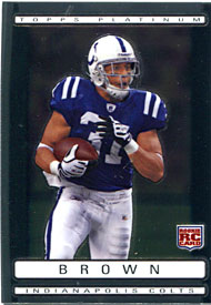 Donald Brown Unsigned 2009 Topps Platinum Card