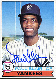 Paul Blair Autographed/Signed 1979 Topps Card