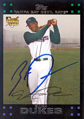 Elijah Dukes Autograph/Signed 2007 Topps Card