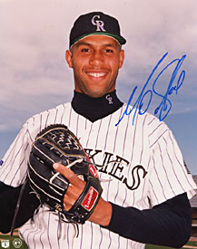 Mo Sanford Autographed / Signed Colorado Rockies Baseball 8x10 Photo