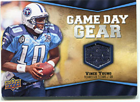 Vince Young 2009 Upper Deck Game Day Gear Card