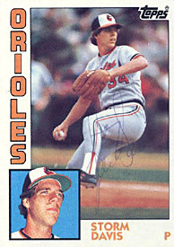 Storm Davis Autographed / Signed 1984 Topps #140 Card - Baltimore Orioles