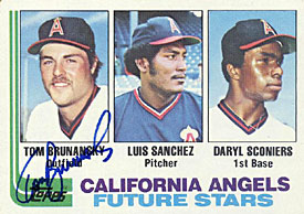 Tom Brunansky Autographed / Signed 1982 Topps #653 Card - California Angels Future Stars