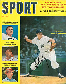 Bob Turley Autographed / Signed Sport Magazine October 1958