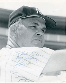 John Sain Autographed / Signed Black & White New York Yankees Baseball 8x10 Photo