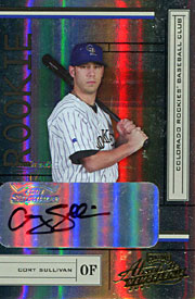Cory Sullivan Autographed / Signed 2004 Donruss No.208 138/500 Baseball Rookie Card