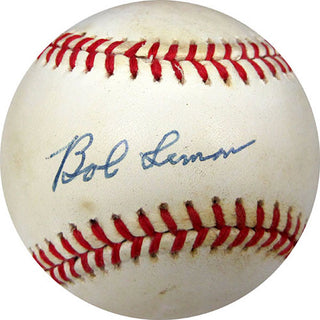 Bob Lemon Autographed Baseball