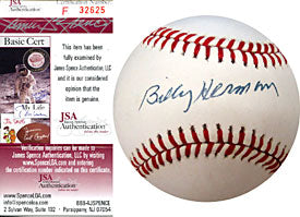 Billy Herman Autographed / Signed Baseball (James Spence)