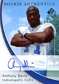 Anthony Davis Signed 2005 UpperDeck Indianapolis Colts Rookie Card
