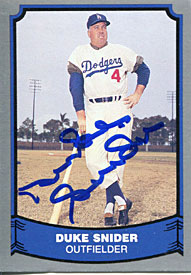 Duke Snider Autographed/Signed 1988 Pacific Trading Card