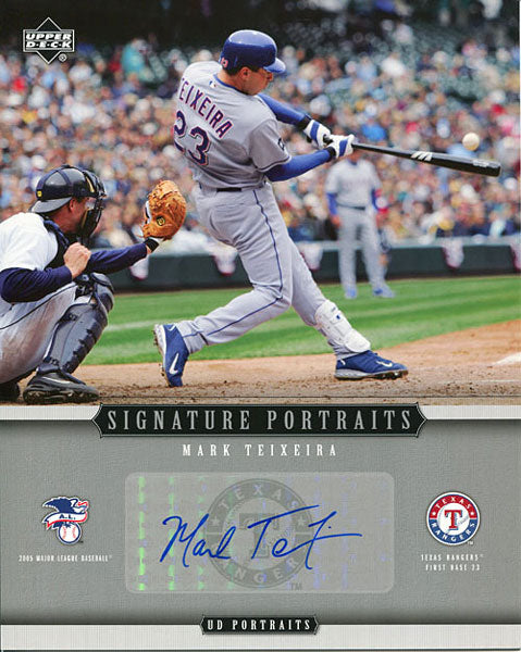 Mark Teixeira Autographed / Signed 2005 Upper Deck Signature Portraits 8x10 Card Photo
