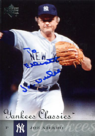 Joe Niekro Autographed / Signed 2004 UpperDeck No.37 New York Yankees Baseball Card