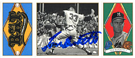 Lew Burdette Autographed / Signed 1993 UpperDeck No.23 Milwaukee Braves Baseball BAT Card