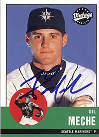 Gil Meche Autographed / Signed 2001 Upper Deck Vintage Card #67 - Seattle Mariners