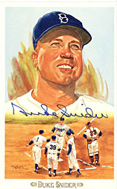 Duke Snider Autographed / Signed Perez-Steele Postcard - Brooklyn Dodgers
