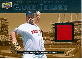 David Wells Boston Redsox Baseball Jersey Card
