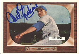 Carl Erskine Autographed / Signed Replica 1953 Topps Brooklyn Dodgers Baseball Card #170