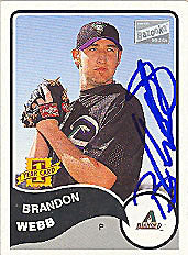 Brandon Webb Arizona Diamondbacks Autographed / Signed 2003 Topps Bazooka Card