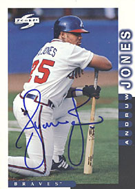 Andruw Jones Atlanta Braves Autographed / Signed 1997 Score Card #1