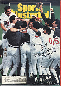 Tom Kelly Autographed/Signed Sports Illustrated November 4 1991