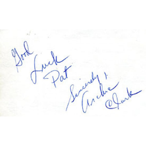 Archie Clark Autographed / Signed 3x5 Card