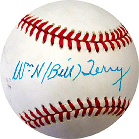 WH Bill Terry Autographed / Signed Baseball (James Spence)