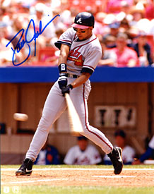 Dave Justice Autographed / Signed Hitting 8x10 Photo