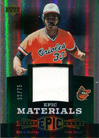 Eddie Murray Unsigned 2006 Upper Deck Jersey Card