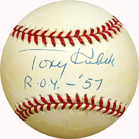 Tony Kubek Roy 57 Autographed / Signed Baseball