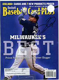 Prince Fielder Autographed/Signed Magazine Page