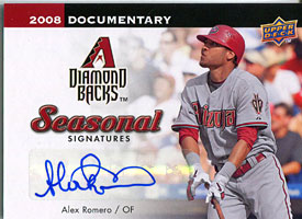 Alex Ramero Autographed / Signed 2008 Upper Deck Card