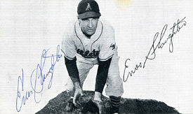 Enos Slaughter Autographed / Signed Postcard
