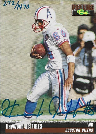 Haywood Jeffires Autographed 1995 Classic Card #272/1470