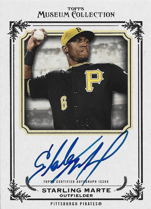 Starling Marte Autographed Topps Museum Collection Card #140/399
