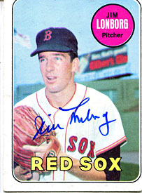 Jim Lonborg Autographed / Signed 1969 Topps Card