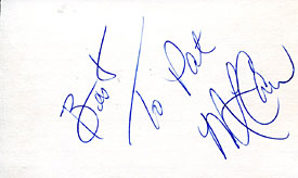 ML Carr Autographed / Signed 3x5 Card