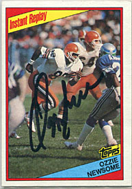 Ozzie Newsome Autographed/Signed 1984 Topps Card