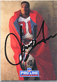 Irving Fryar Autographed/Signed 1991 Pro Line Card