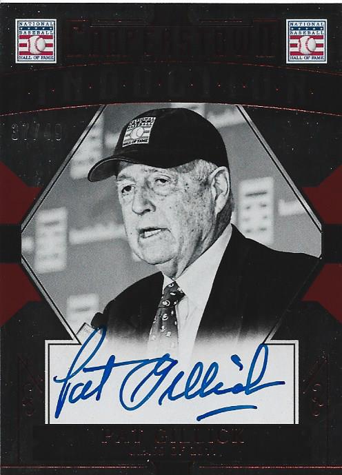 Pat Gillick Autographed Panini Card #37/49