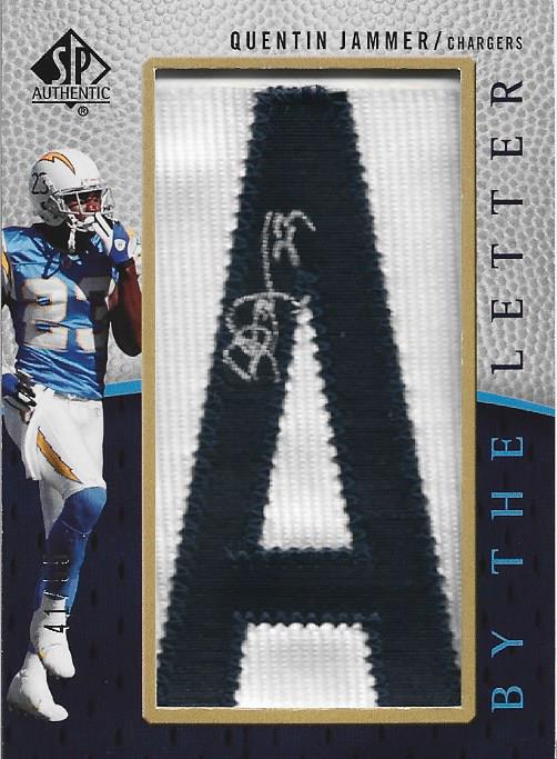 Quentin Jammer Autographed SP Authentic Patch Card