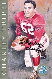 Charley Trippi Autographed / Signed Hall of Fame 4x6 Card