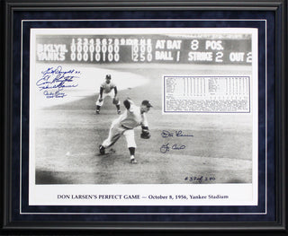 Don Larsen & Yogi Berra World Series Perfect Game Autographed Framed 16x20 Photo (JSA)