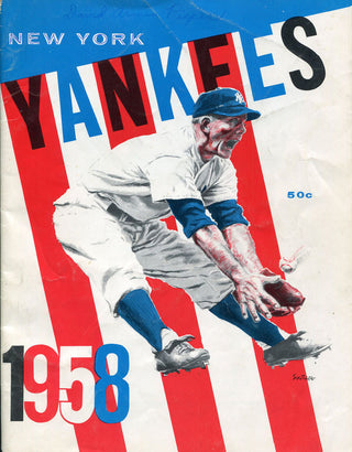1958 New York Yankees Unsigned Program