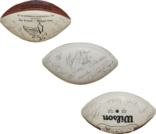 NFL Greats Unsigned White Panel Football